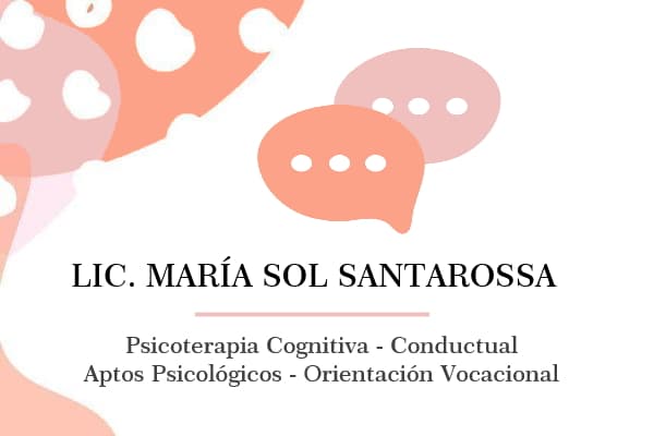 Foto de Lic. María Sol Santarossa Psicóloga